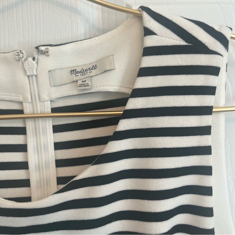 Madewell Fit & Flare Striped Mini Dress - Picture 3 of 5